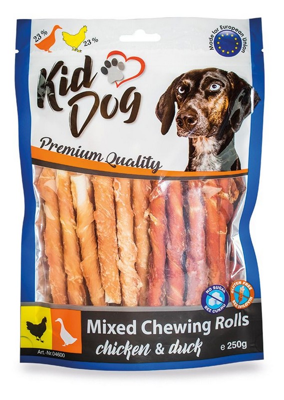 Kid Dog MIX kuracie a kaacie uvacie tyinky 250g