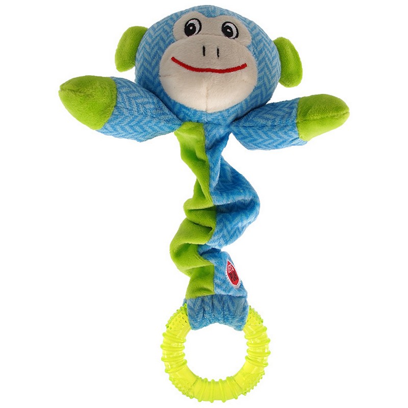 Lets play junior hraka pre psy opica modr 30cm