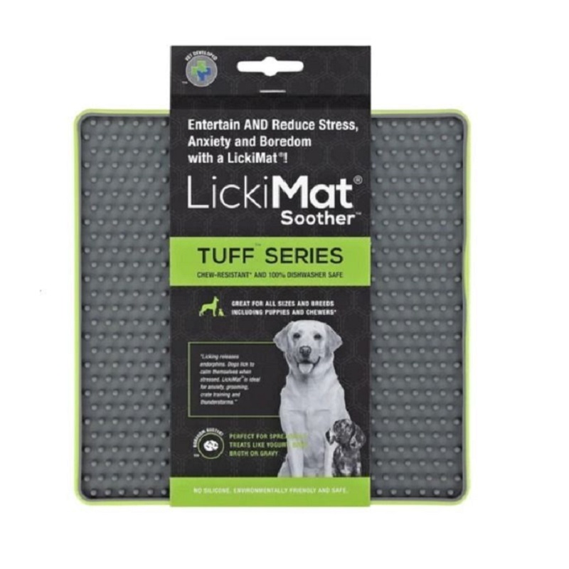 LickiMat Soother Tuff lzacia podloka 20x20 cm zelen