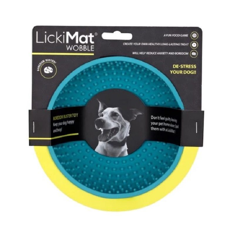 LickiMat Wobble lzacia podloka 17x8 cm tyrkysov