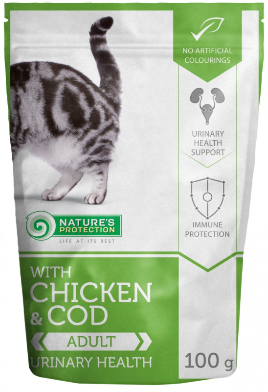 Natures P kapsička cat adult urinary chicken & cod 100 g