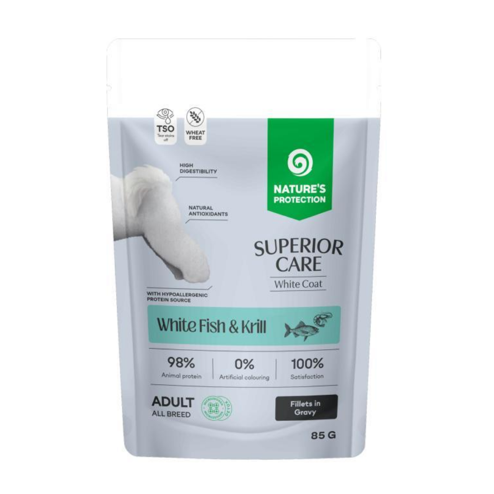 Natures P Superior care KAPSI�KA white dog adult GF white fish&krill 85 g
