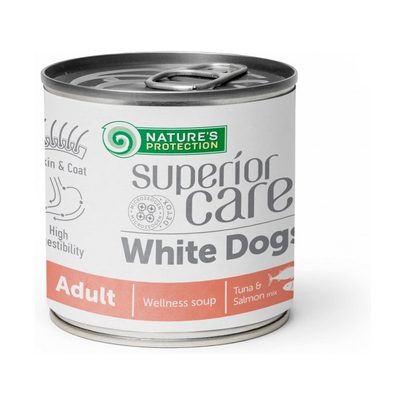 Natures P polievka superior care white dog adult salmon and tuna all breeds 140ml