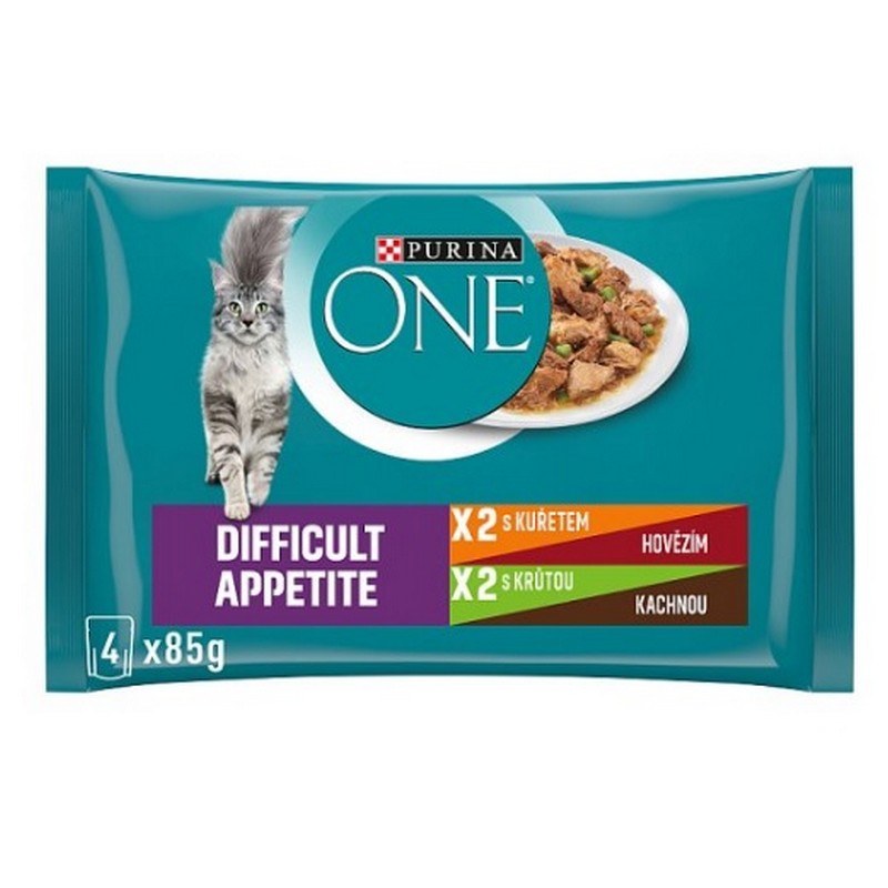 PURINA ONE Difficult appetite kura a morka 4x85g