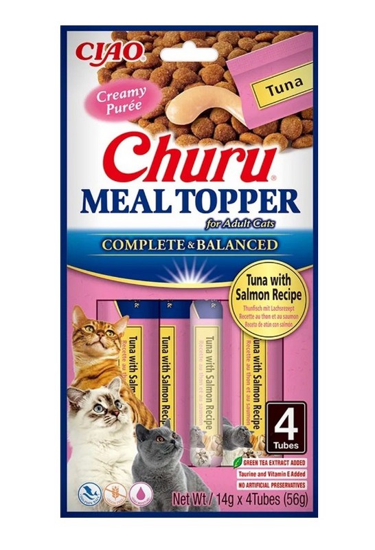 Pamlsok Inaba Churu Meal Topper cat Tuniak s lososom 4 tuby 56 g