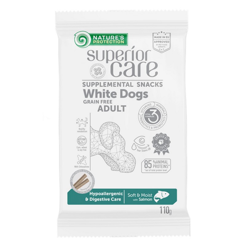 Pamlsok Natures P Superior care white dog  Hypoallergenic/digestive dental care 110g