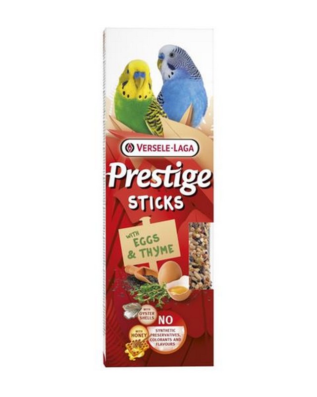 Pamlsok VL prestige stick tyinky pre andulky s vajciami a tyminom 2ks 60g