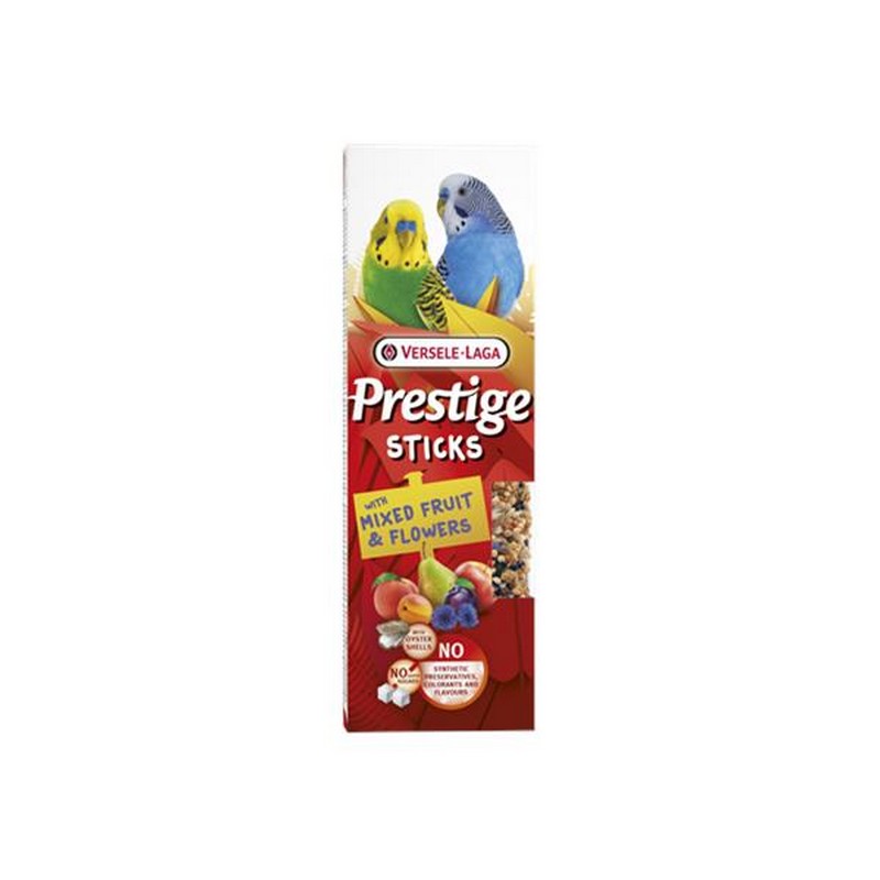 Pamlsok VL prestige stick tyinky pre andulky s ovocm a kvetmi 2ks 60g