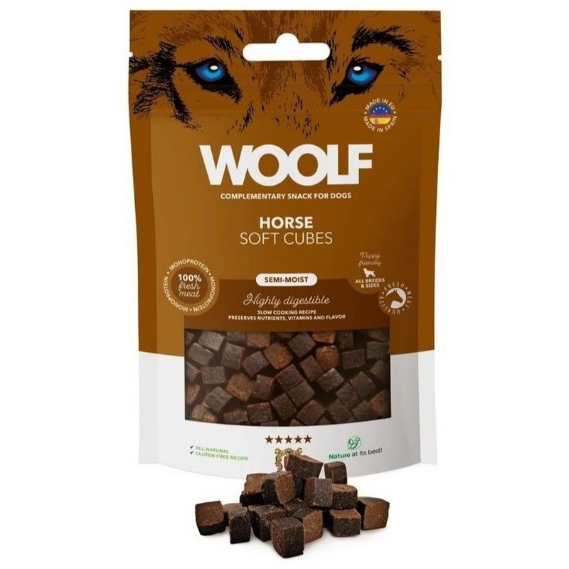Pamlsok Woolf Dog Soft Cubes Horse 100 g
