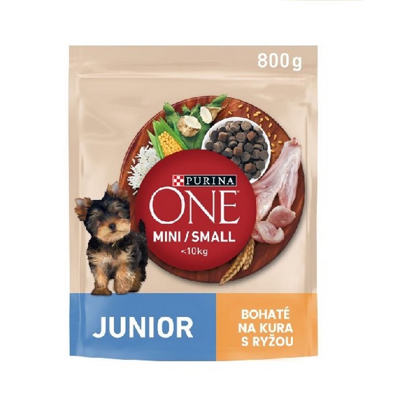 Purina ONE Junior mini/small, kura a rya 800g