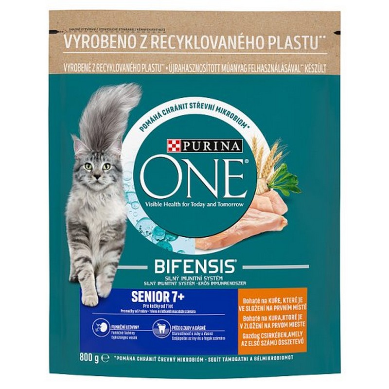 Purina ONE Senior 7+ cat kura/penica 800g