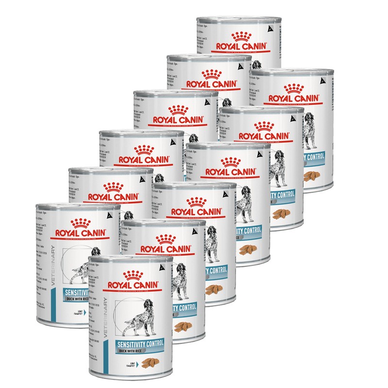 Royal Canin VHN dog sensitivity control duck konzerva pre psy multipack 12x 410g