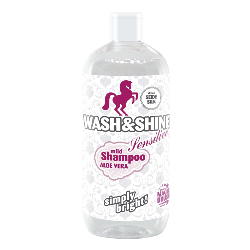 Šampón Wash&Shine Sensitive s Aloe Vera a vegánskym hodvábom 500 ml