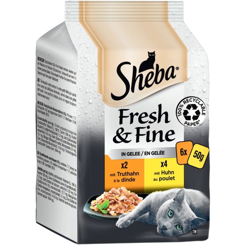 Sheba Mini Fresh & Fine kura a morka  v ave 6 x 50 g