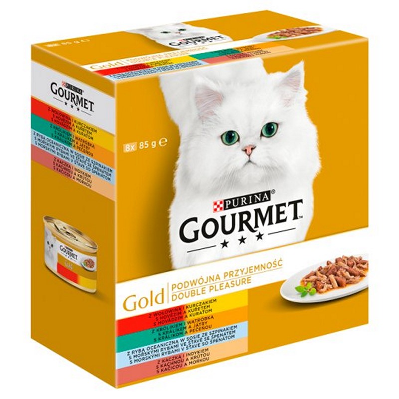 Gourmet gold box double pleasure konzerva pre mačky 8 x 85 g