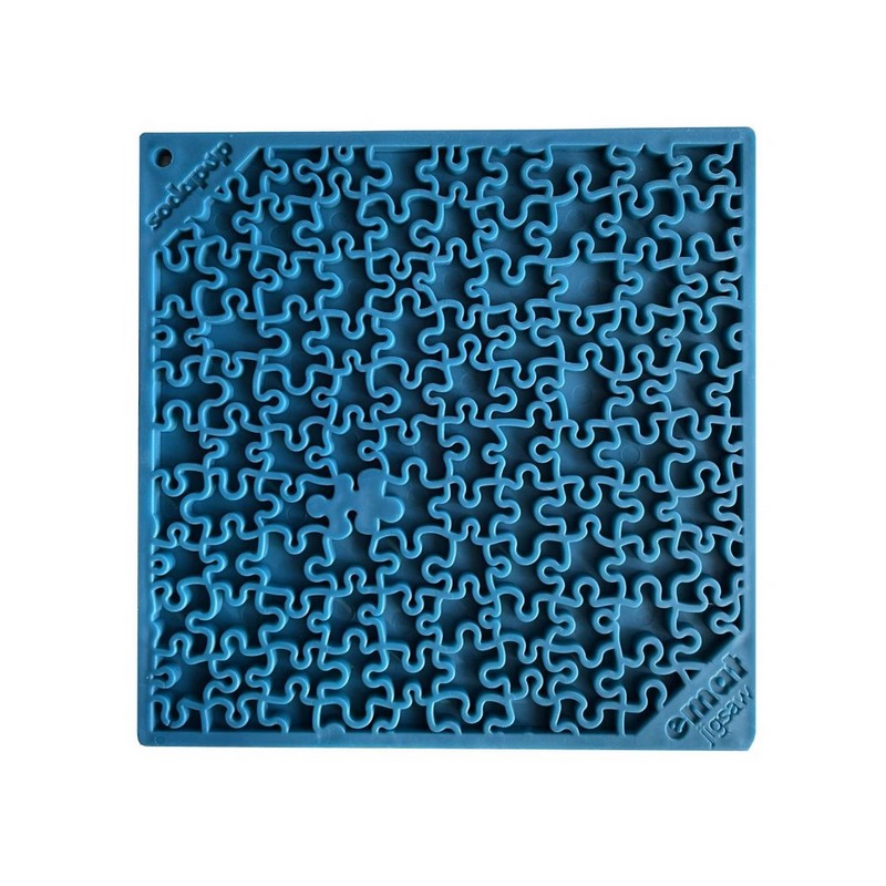 SodaPup lízacia podložka Puzzle modrá 20x20cm