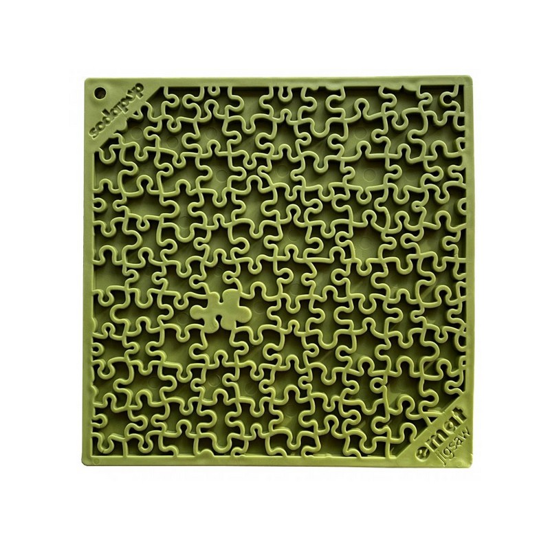 SodaPup lízacia podložka Puzzle zelená 20x20cm