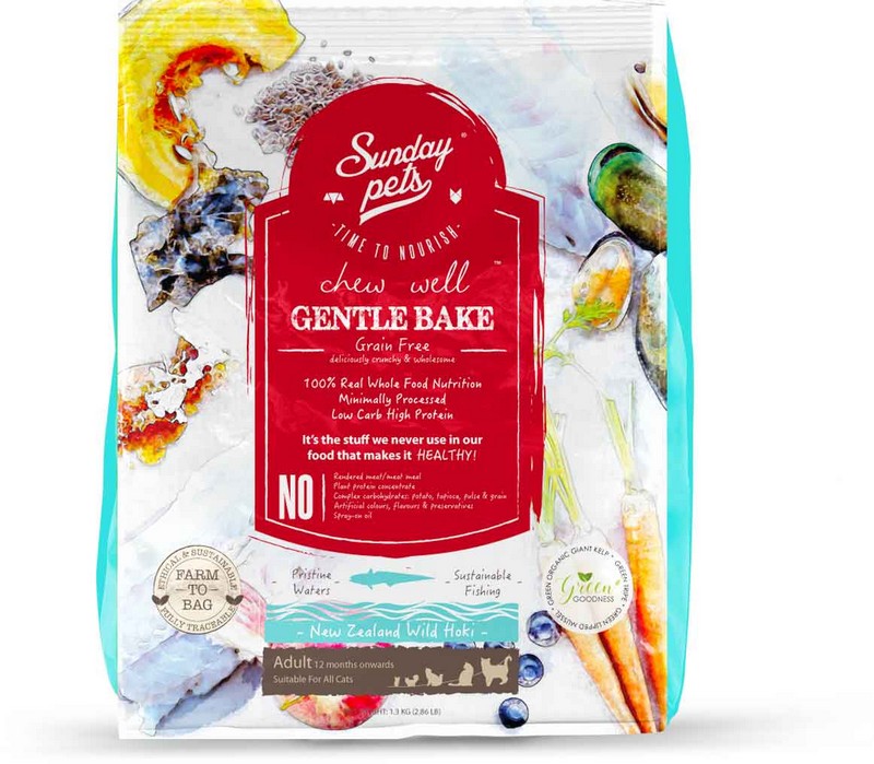 Sunday pets gentle bake hoki adult cat 1,3kg exp.18.04.2025