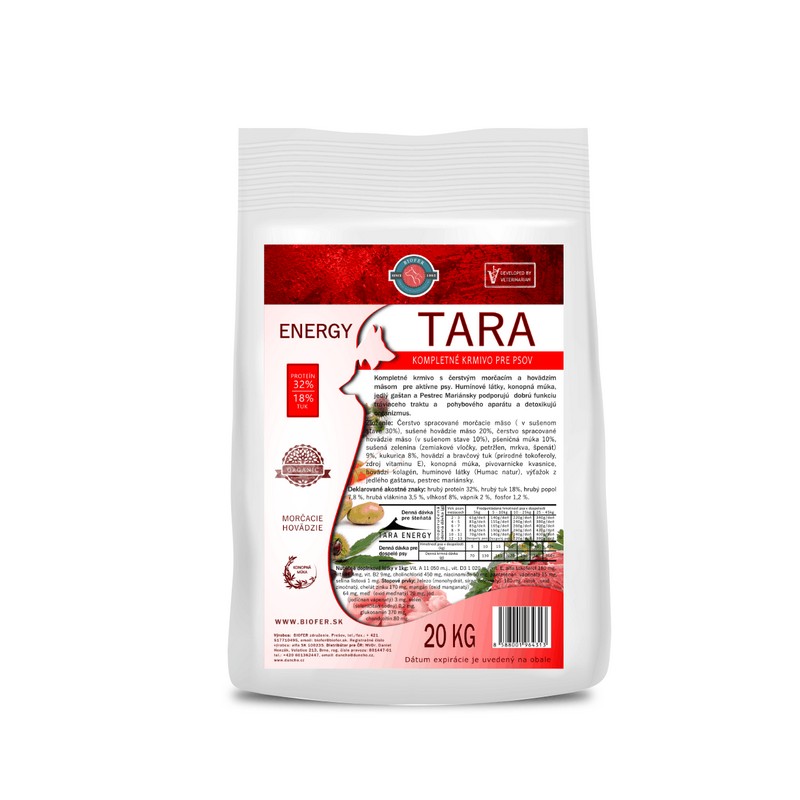 Tara Energy 20kg granule pre psov v záťaži