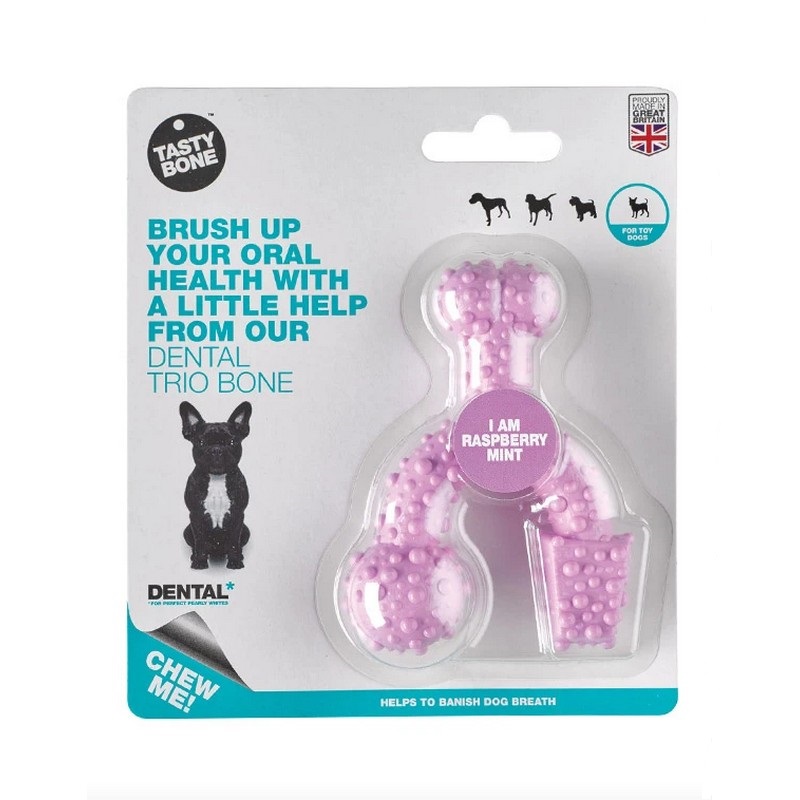 Tasty bone dental trio kostika nylonov pre extra mal psy malinov mta