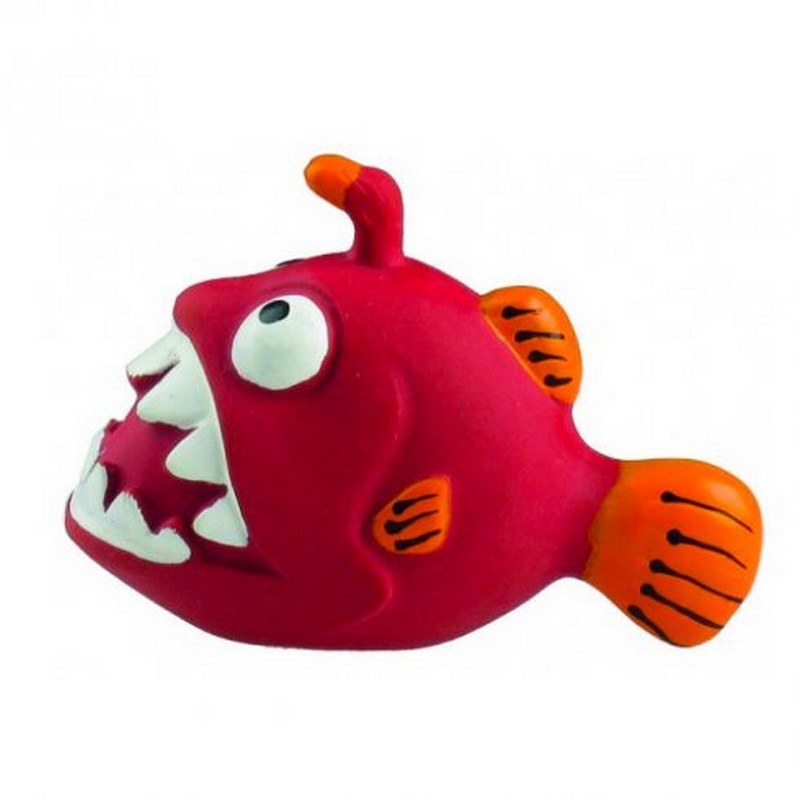 Tatrapet hračka latex ryba červená so zvukom 9cm