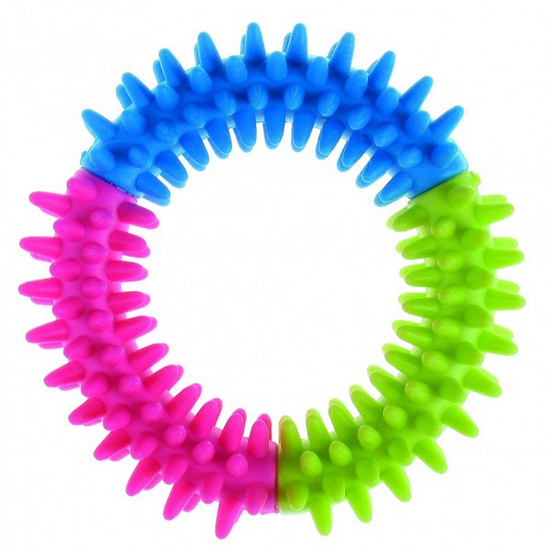 Tatrapet hračka pre psa dentálny kruh s výstupkami 10cm mix farieb