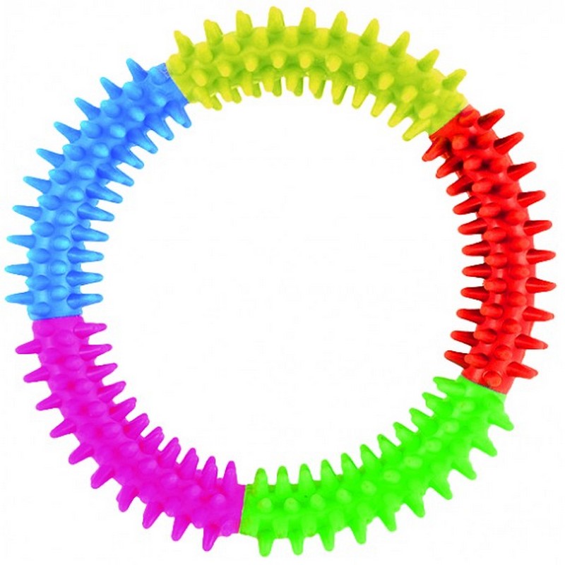 Tatrapet hračka pre psa dentálny kruh s výstupkami 15cm mix farieb