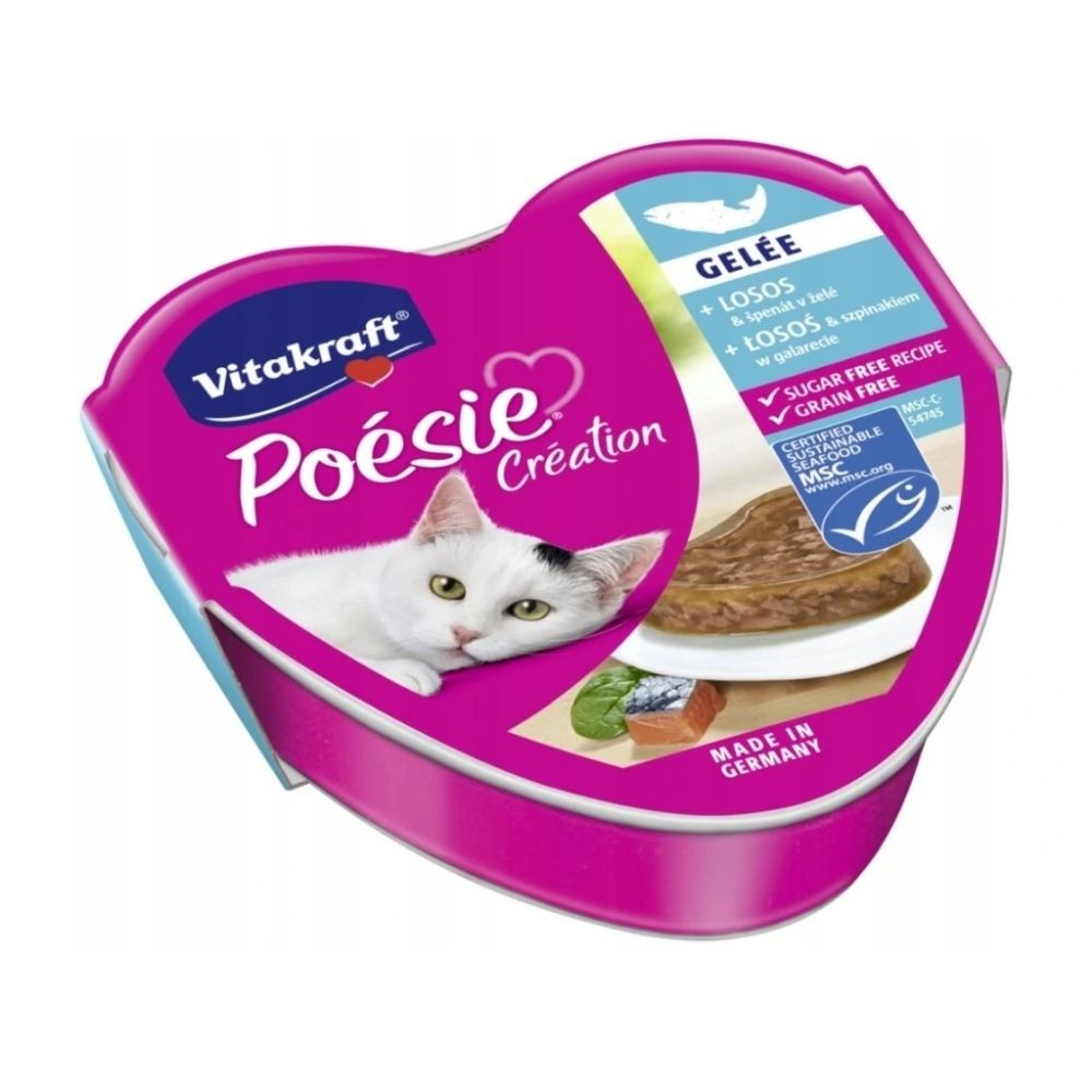 Vitakraft Poesie srdie�ko losos a �pen�t/�el� 85g