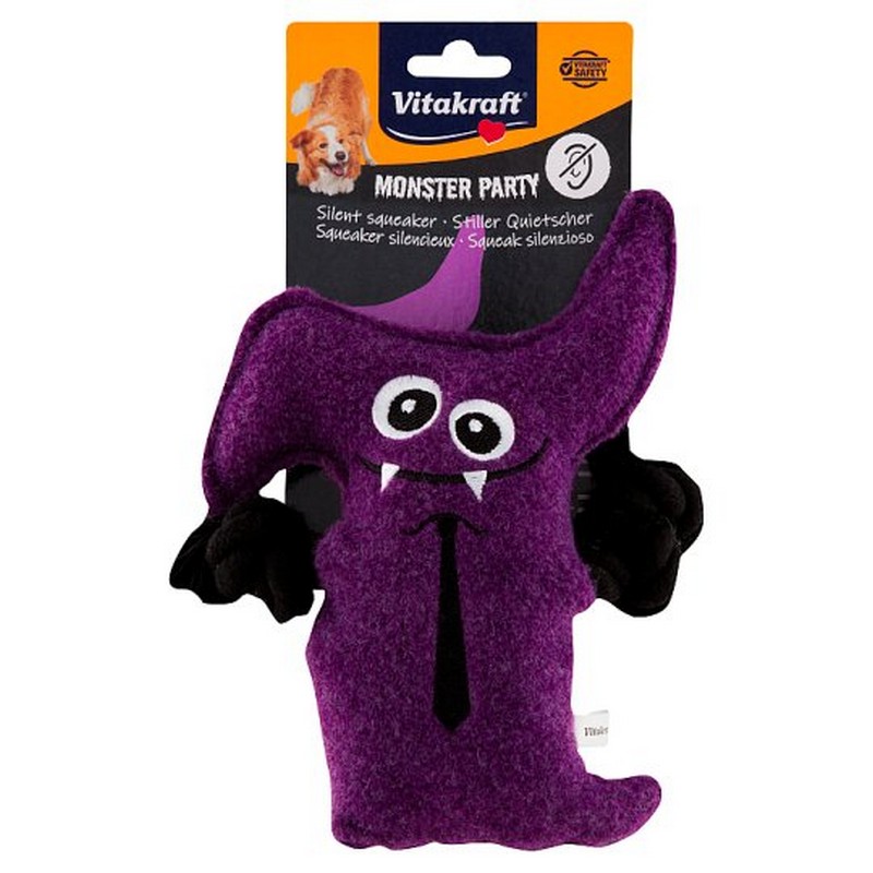 Vitakraft plyšová hraèka pre psa fialový monster agent s tichým zvukom