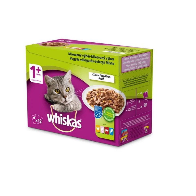 Whiskas mixovan vber v el kapsiky pre maky 12 x100 g
