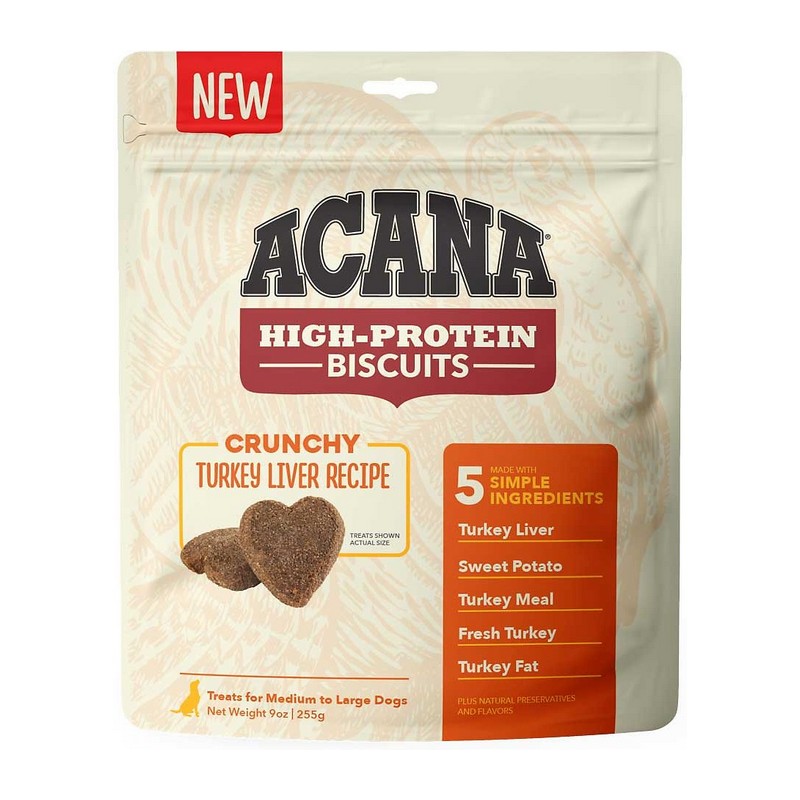 ACANA High-Protein pamlsky Crunchy Turkey Liver 100g