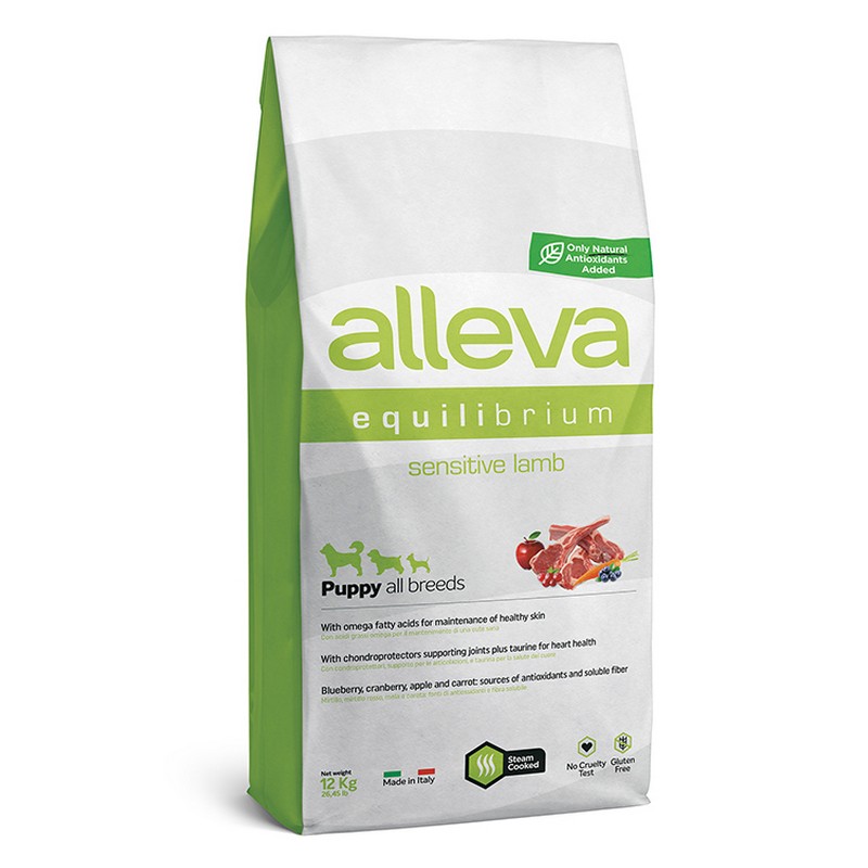 Alleva Equilibrium dog sensitive lamb puppy granule pre psov 12 kg