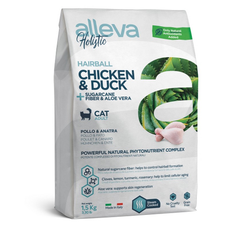 Alleva Holistic cat hairball granule pre dospel dlhosrst maky 1,5 kg