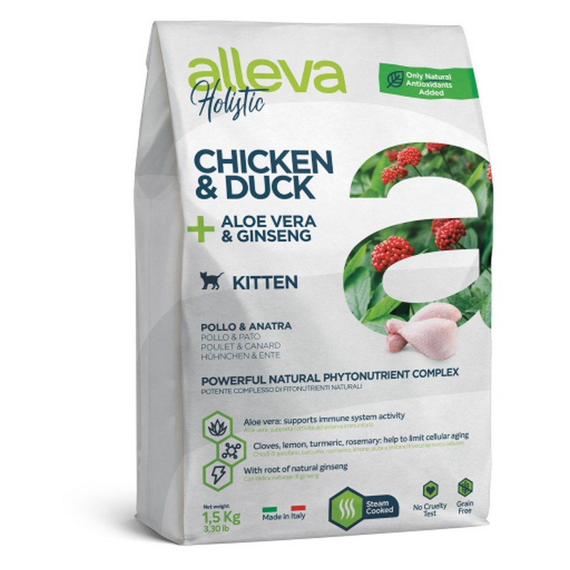 Alleva Holistic cat kitten chicken and duck granule pre maiatka 1,5 kg