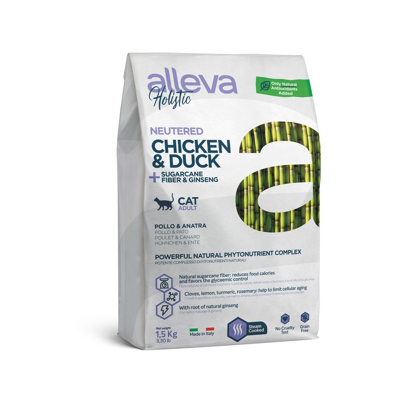 Alleva Holistic cat neutered chicken and duck granule pre kastrované maèky 0,4 kg