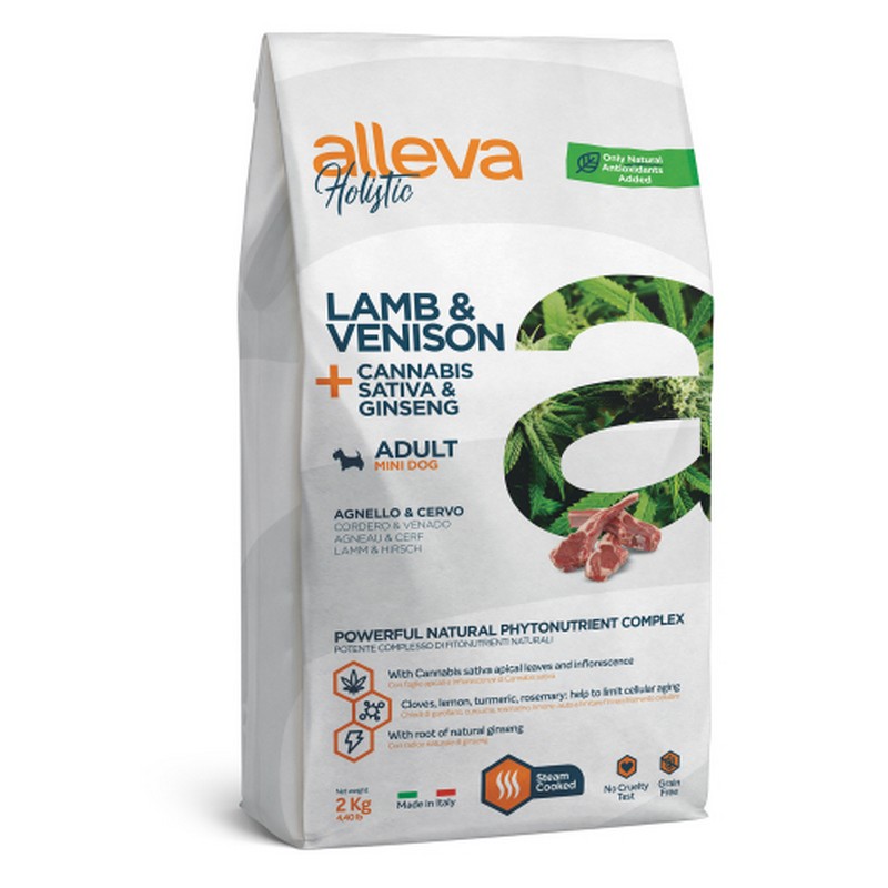 Alleva Holistic dog lamb and venison adult mini granule pre psov 2 kg