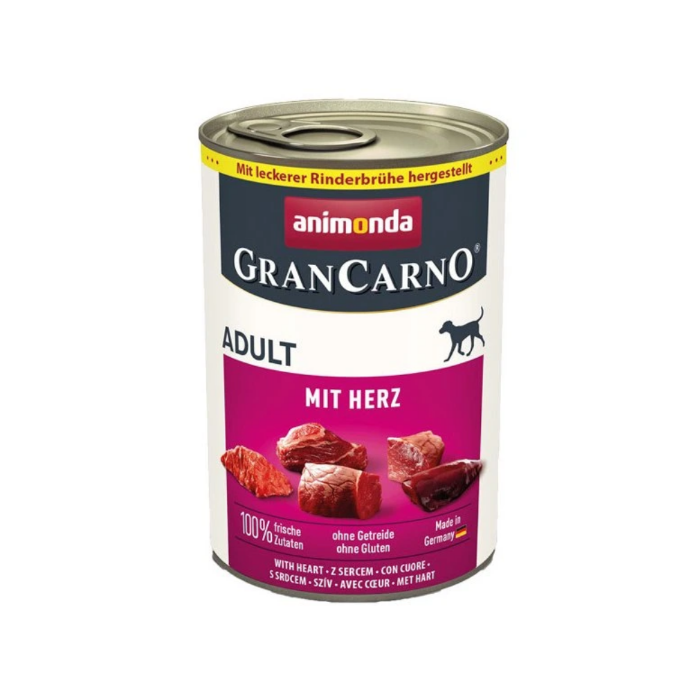 Animonda GRANCARNO dog adult bravov/srdce 400g konzerva