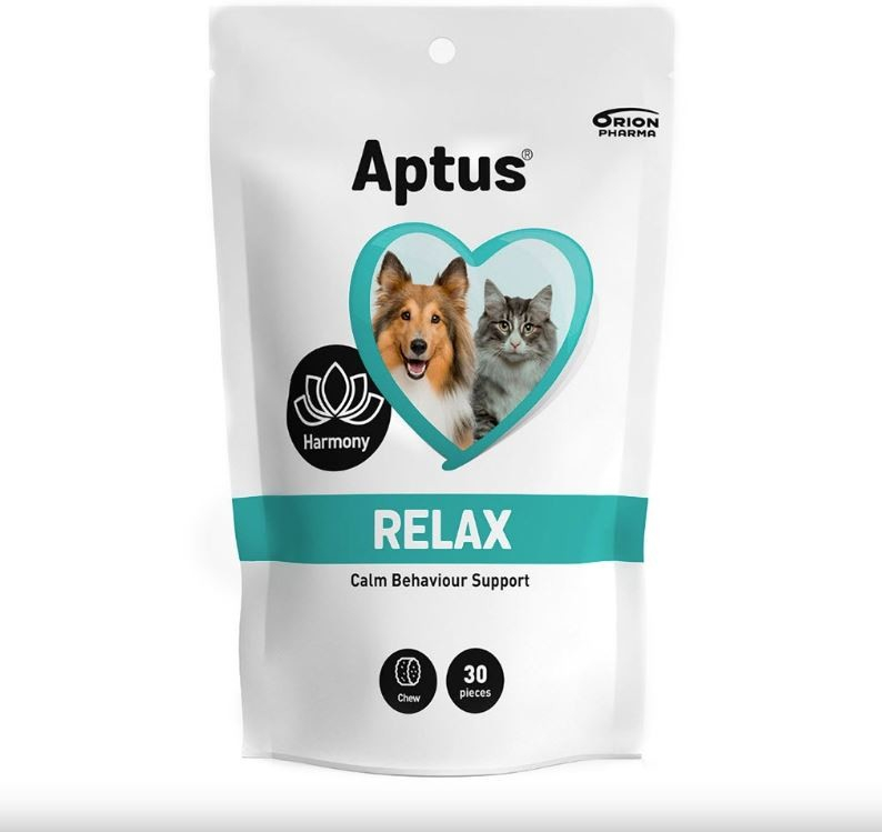Aptus relax žuvacie tablety pre psov a mačky proti stresu