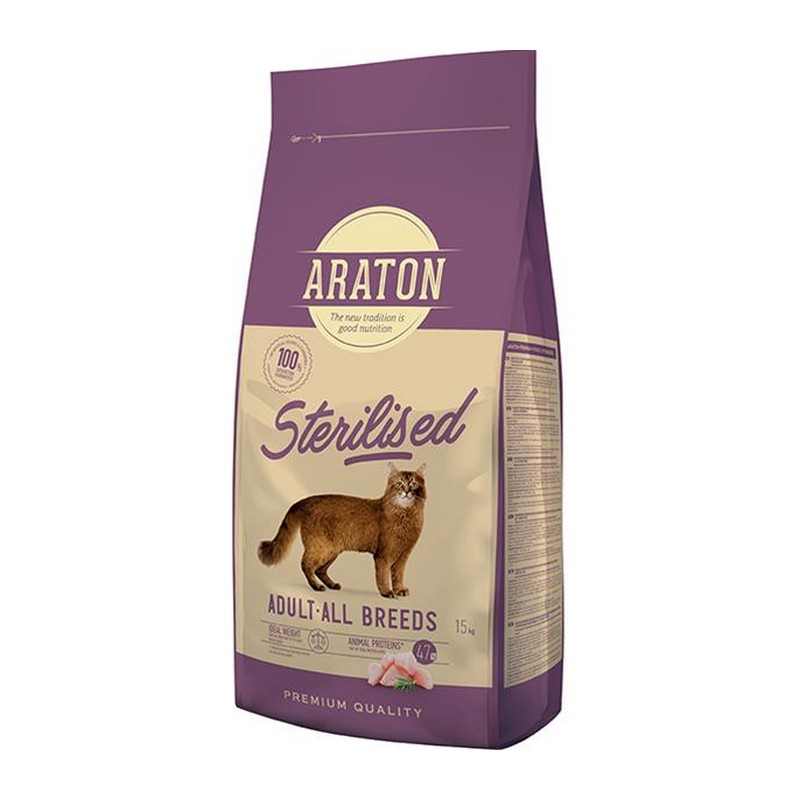 Araton cat adult sterilised granule pre maky 15 kg