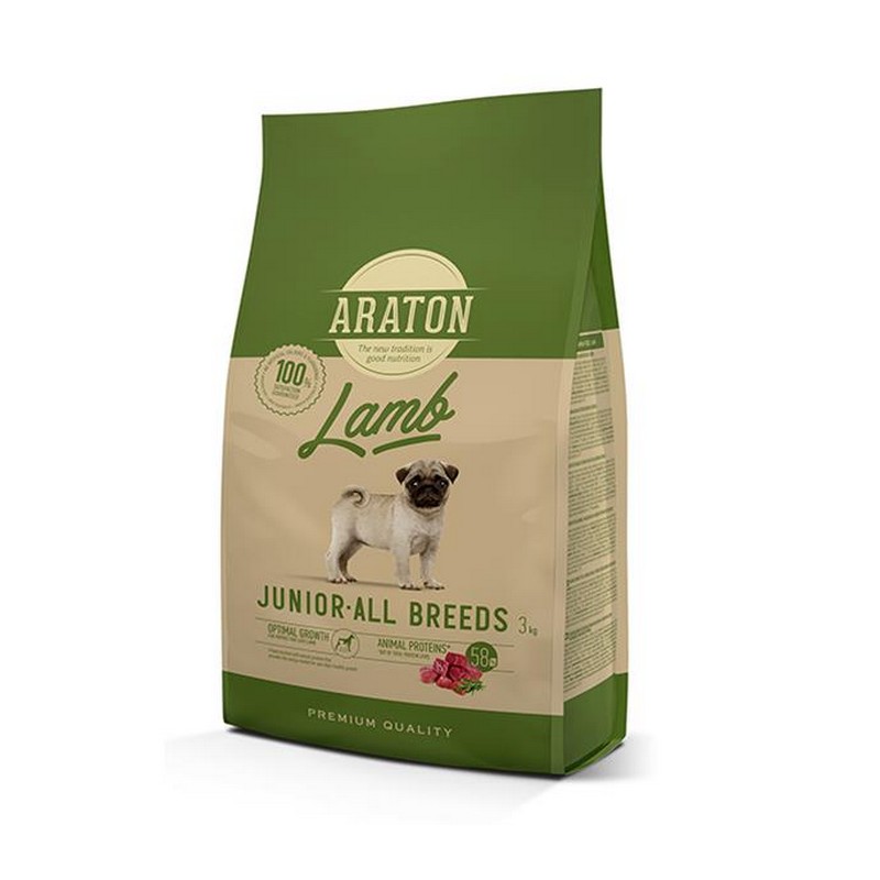 Araton dog junior lamb granule pre teniatka 3 kg