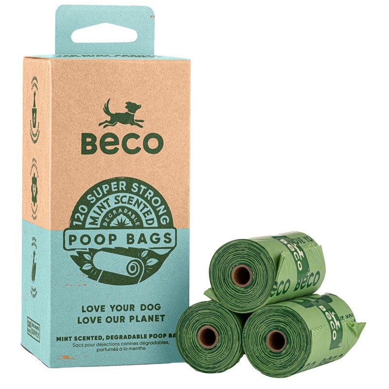 Beco ekologické sáčky na exkrementy s pepermintovou vôňou 120 kusov