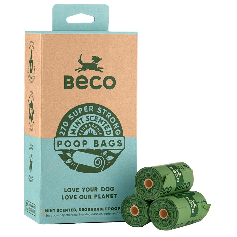 Beco ekologické sáčky na exkrementy s pepermintovou vôňou 270 kusov