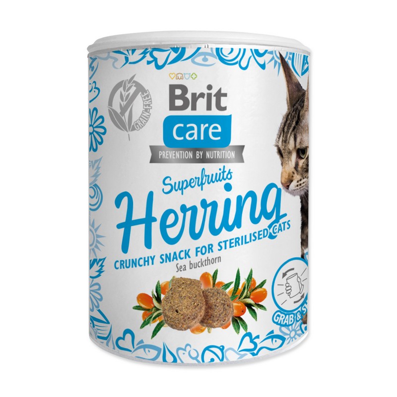 Brit care cat snack superfruits herring 100g