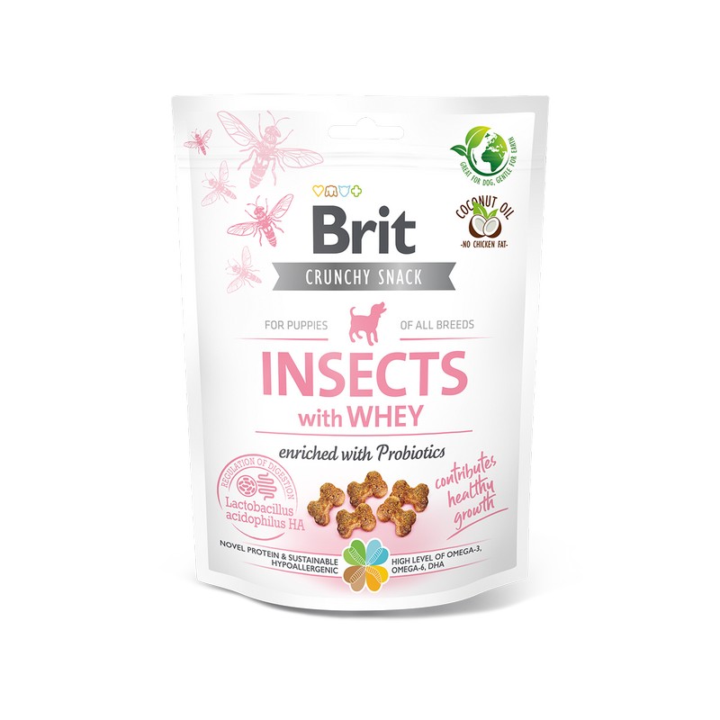 Brit Care Crunchy Snack Insects hmyz so srvátkou a probiotikami 200 g