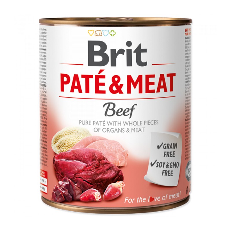 Brit Paté & Meat Beef 800g konzerva pre psov