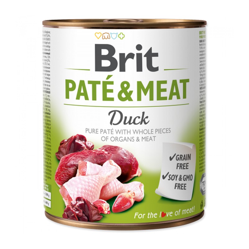 Brit Paté & Meat Duck 800g konzerva pre psov