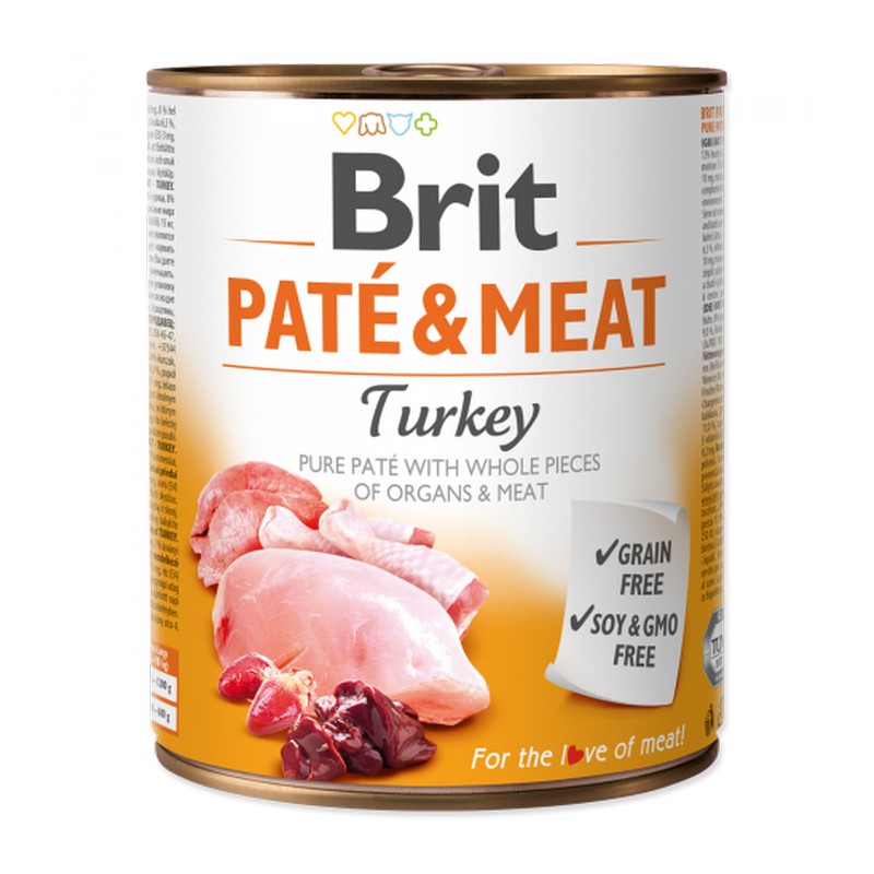 Brit Pat & Meat Turkey 800g konzerva pre psov