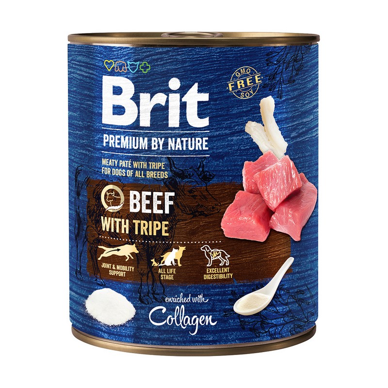 Brit Premium by Nature Beef with Tripes 800g konzerva pre psov