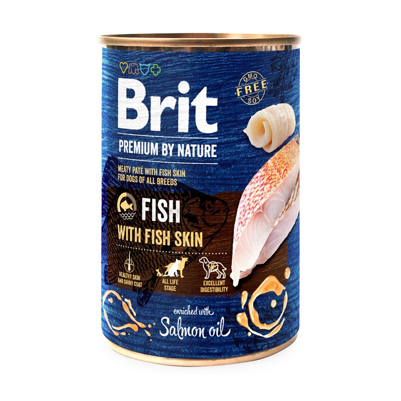 Brit Premium by Nature Fish with Fish Skin 400g konzerva pre psov