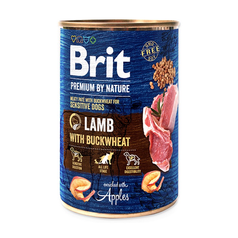 Brit Premium by Nature Lamb with Buckwheat 400g konzerva pre psov